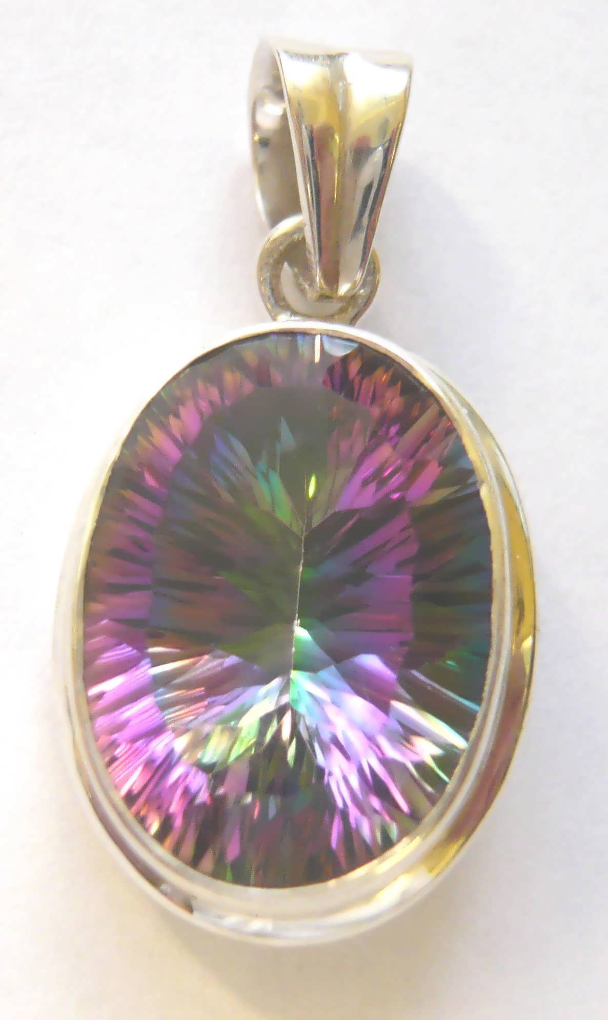 mystic topaz pendant